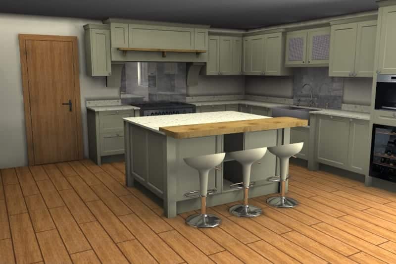 A Traditional Handmade Bespoke In Frame, Adding Breakfast Bar To Kitchen Island Sims 4